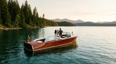 Classic wooden boat cruises Coeur d'Alene Lake