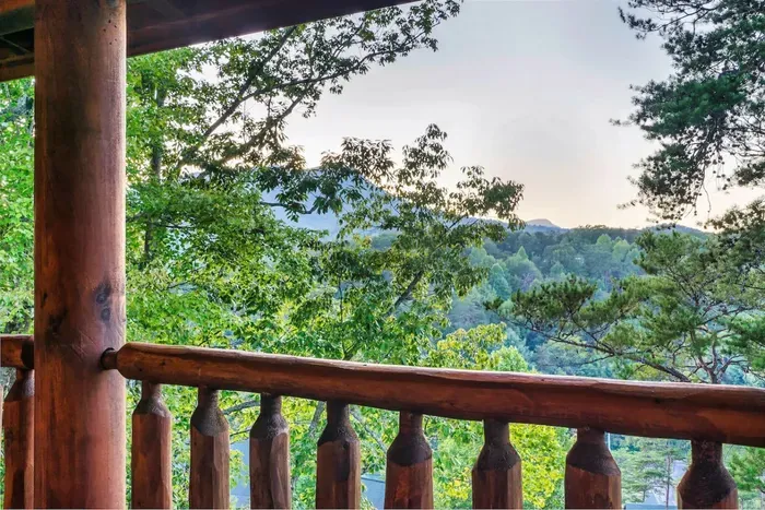 Watch the sunrise over the mountains as you enjoy a morning cup of coffee.