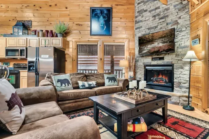 Living Room I Queen Sleeper Sofa I Electric Fireplace