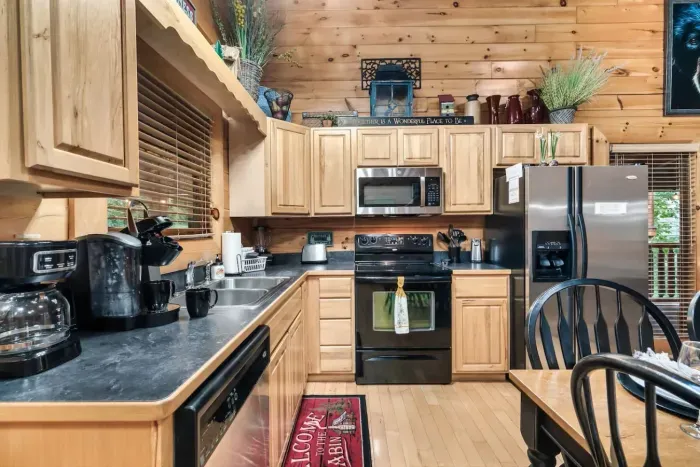 Enjoy all the comforts of home including a drip coffee maker and keurig.