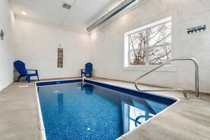 Private indoor heated pool