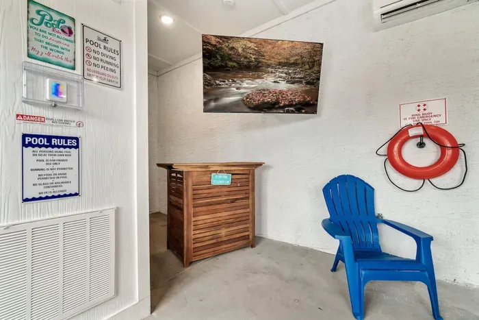 Flat Screen TV in the pool room