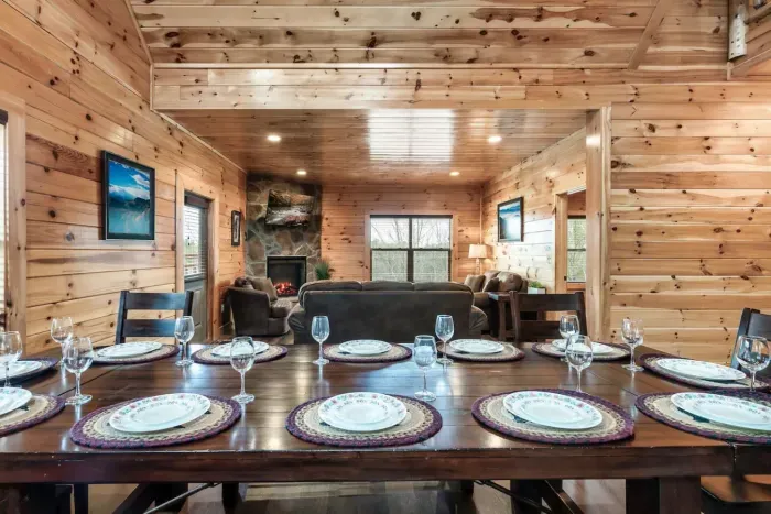 Dining table seats 12