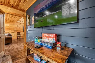 Theater room with board games