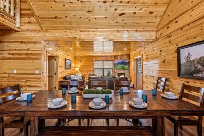 Dining table seats 8