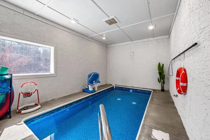 Indoor private heated swimming pool