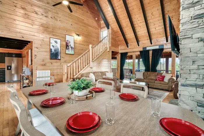 Dining table seats 8