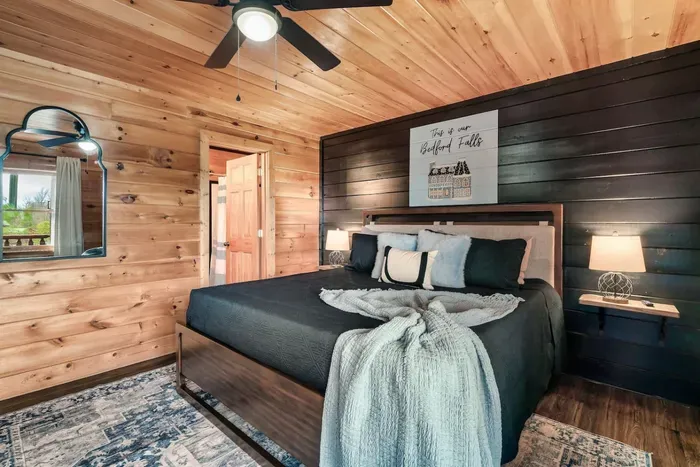 Each room comes equipped with a king size bed