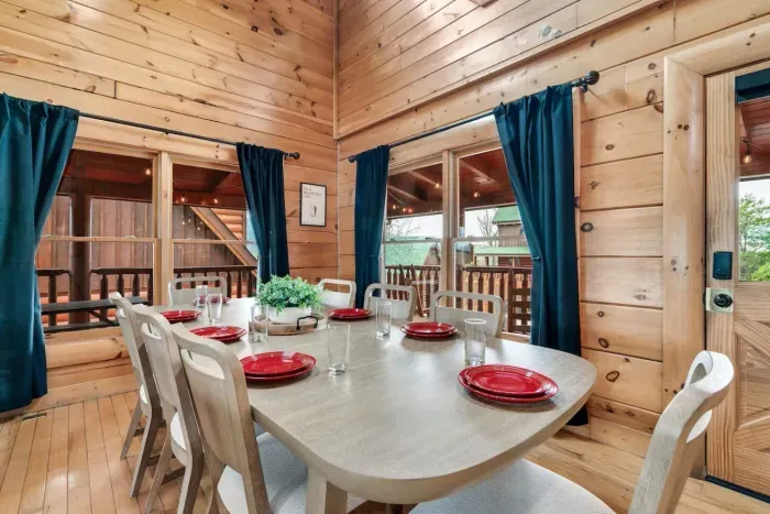 Dining table seats 8