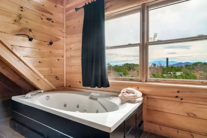 Private Jacuzzi tub in the master bedroom