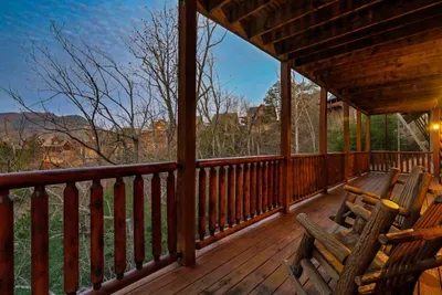 Enjoy mountain views from the back deck