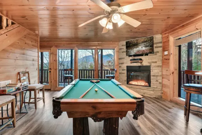 Soak in the view while playing a game of pool