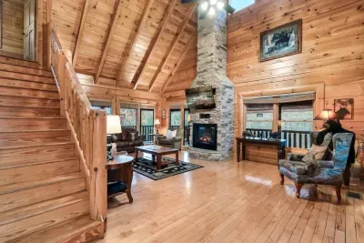 Stairs leading to the bedroom