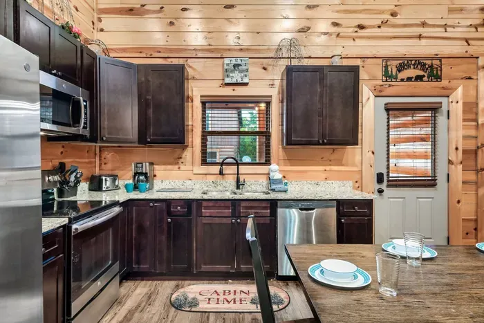 Our kitchen has every appliance needed. We also supply all necessary items to enjoy a home cooked meal.