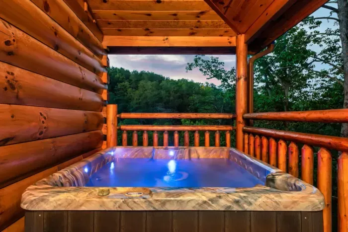 Enjoy some ultimate relaxation therapy by taking a dip in the hot tub.
