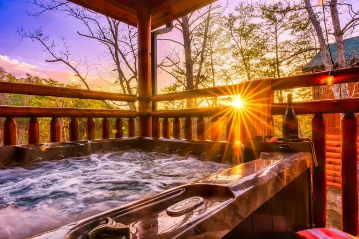 Enjoy some ultimate relaxation therapy by taking a dip in the hot tub.