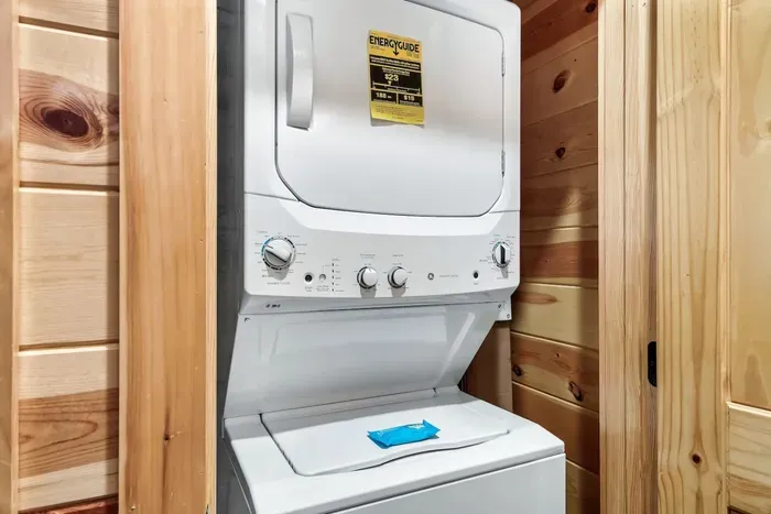 We have a washer and dryer inside the cabin for your convenience.