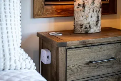 Each nightstand is equipped with a power strip featuring 8 regular outlets, 3 USB ports, and 1 USB-C port, ensuring you can charge all your devices for the day ahead (all bedrooms).