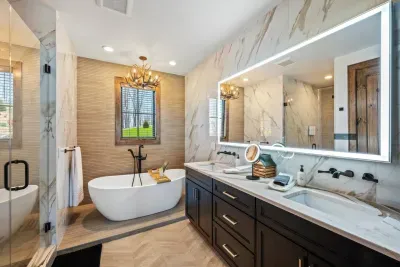 Enjoy HEATED FLOORS in all full bathrooms, keeping your feet warm and toasty.