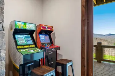 Golden Tee 3D Gold and NBA Jam.  Kids will have hours of enjoyment.