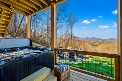 Pool towels are provided for the hot tub and steps to safely get in and out.