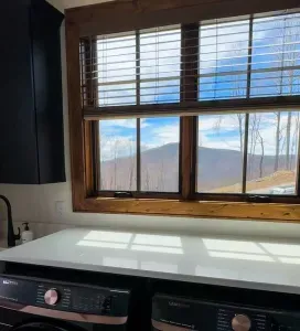 Even a mountain view from the laundry room!