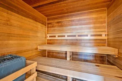Sauna is available in Amenities building.