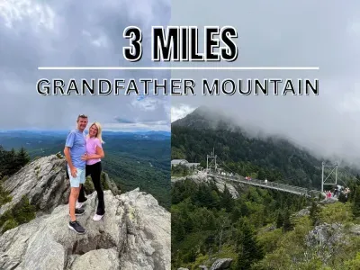 Grandfather Mountain State Park is about 3 miles from our condo and then this mile high swinging bridge is 13 miles from the condo. It’s amazing to see!