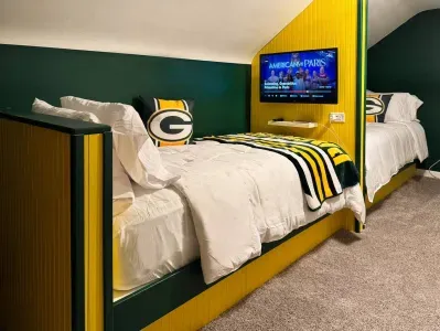  Each bed includes a 32" Roku Smart TV . and a ledge for you to charge your phone or even plug in your own gaming system!