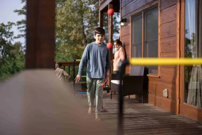 Play a round of ladderball on the deck!