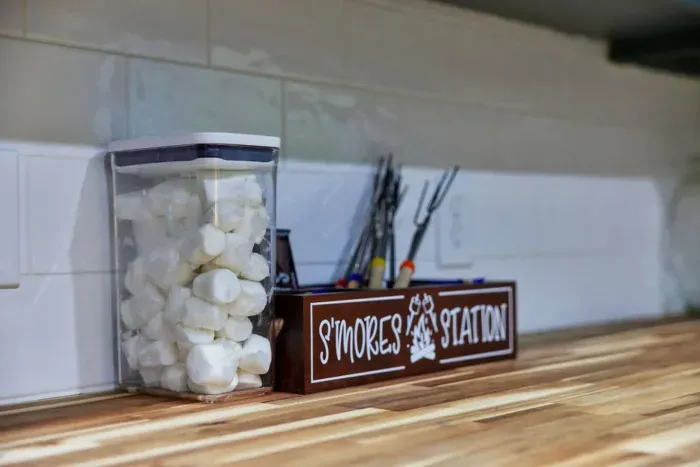 Indulge in a complimentary s’mores treat, perfect for cozying up by the fire and creating delightful memories.