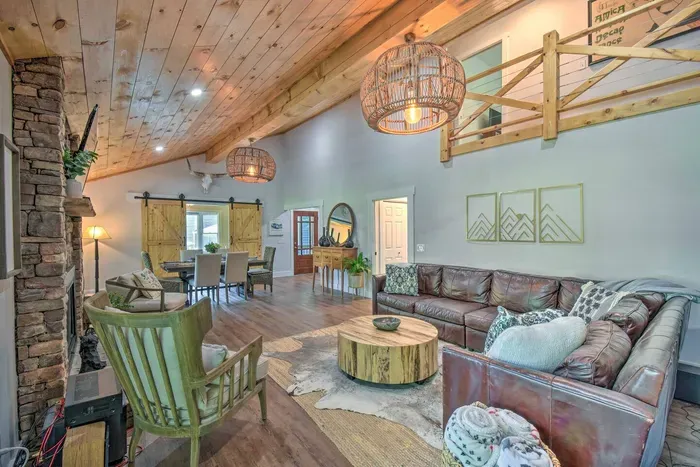 Relax in luxury in the expansive living room