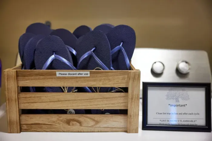 Unwind in comfort with complimentary flip-flops for the hot tub