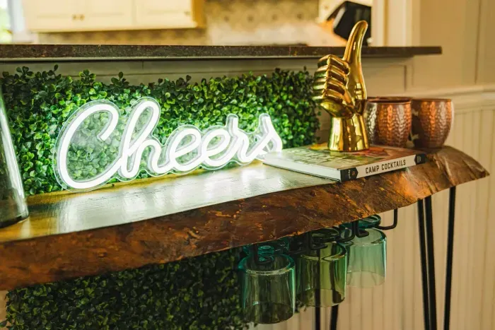 Custom mini bar. Cheers Ya'll!!