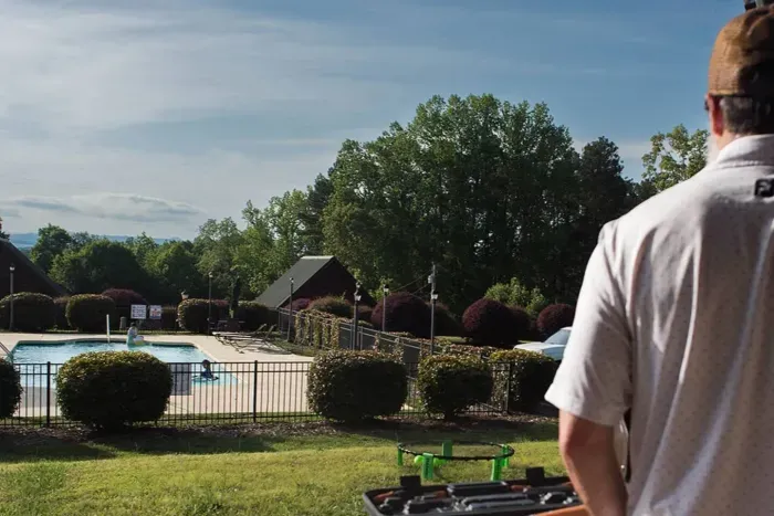 Grill out while the kiddos go for a swim & take in that beautiful mountain view!