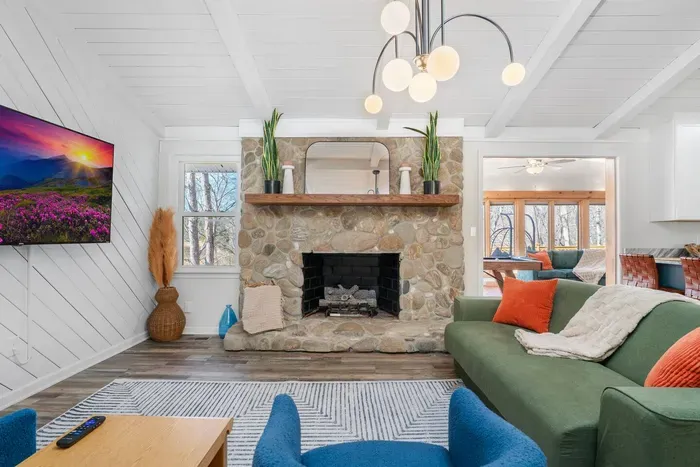 Fireplace is not functional.