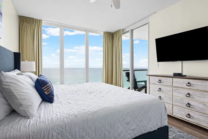 Balcony sliders from the master suite
