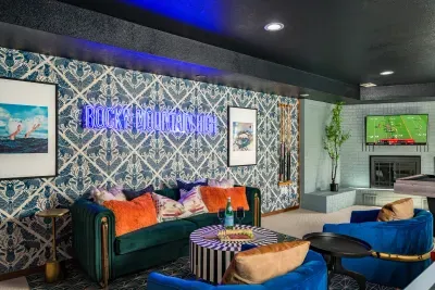 basement couch + relax