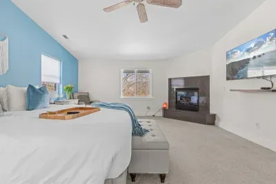 55" inch tv and gas fireplace