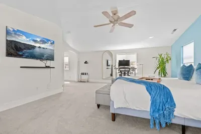 Master bedroom (king bed) and 55" inch tv