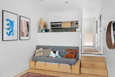 Casita couch that turns into a bed (see next photo)