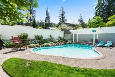 Take your pick: dive into our seasonal pool for a refreshing splash or soothe your stress away in our hot tub.