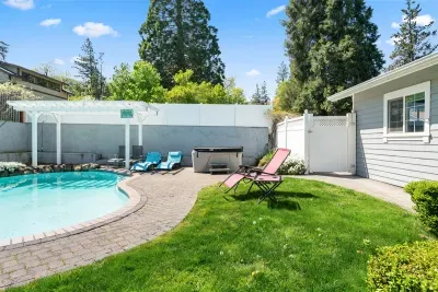 Take your pick: dive into our seasonal pool for a refreshing splash or soothe your stress away in our hot tub.