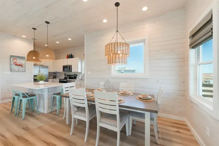 Open concept living, dining and kitchen area. Plenty of seating for everyone!