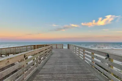 Private, golf cart friendly boardwalk to the beach