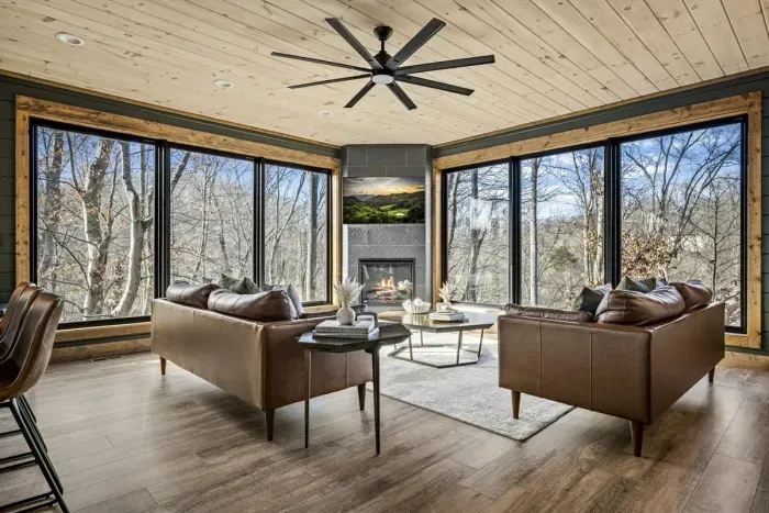 Open-concept living.