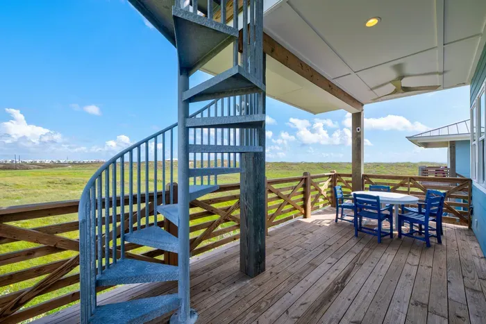 One of two large decks