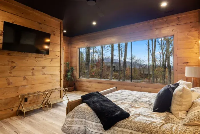 Views of the mountains from the King bedroom