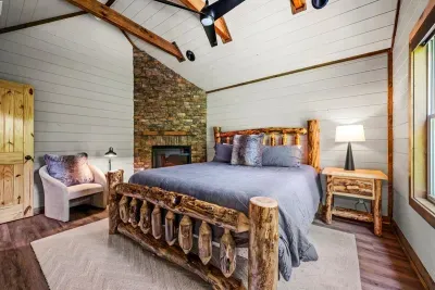 One of three bedrooms with a King Bed