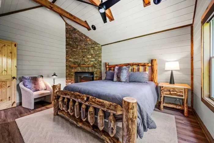 One of three bedrooms with a King Bed